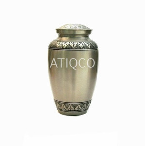 Urna Funeraria Atiqco de Latón Macizo Color Gris Metálico, Estilo Americano, Diseño Moderno - Product Image 6