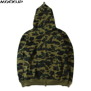 Sudadera con capucha y cremallera de cara completa de algodón 2021, nuevo diseño promocional personalizado, estilo grande, con logotipo personalizado impreso, 100% - Product Image 5