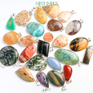 จี้สร้อยคอหลากหลายแบบสไตล์โบโฮคริสตัลสำหรับผู้หญิง สร้อยคอคริสตัลขนาดใหญ่ ขายส่งเครื่องประดับชุบเงินแฟชั่น - Product Image 4