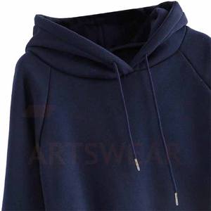 Sudadera con capucha personalizada al por mayor logotipo bordado transpirable hombres pulóver 100% algodón polar azul marino Color Hombre Sudaderas con capucha 2025 - Product Image 2