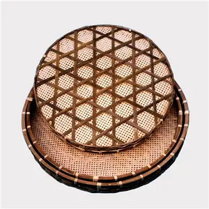 Cesta de Almacenamiento Seca/Cesta de Bambú Rectangular y Redonda/Bandeja de Mimbre para Almacenamiento y Organización del Hogar y la Cocina, Artesanía Hecha en Vietnam - Product Image 1