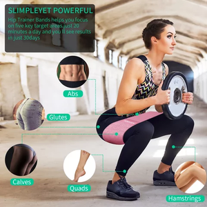 Bandas de resistencia para las piernas y los glúteos, lazo de resistencia antideslizante, banda elástica para Fitness circular (juego 3) - Product Image 3