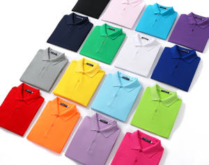 Wholesale DIY Silk Cotton Fabric Polo <b>Shirt</b> - Product Image 1
