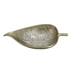 Bol de conception de feuille élégant pour la table Bol plaqué argent de meilleure qualité Vaisselle de taille personnalisée Bol à fruits en aluminium - Product Image 1