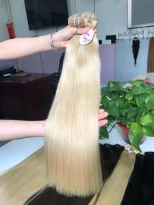 Extensions de cheveux humains Remy naturels à double trame, style vague vietnamienne, matière première douce, colorées, paquet de trame unique - Product Image 6