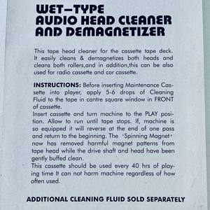 Cinta de Cassette de Audio cabeza limpiador con desmagnetizador húmedo tipo para todos de AUDIO - Product Image 2