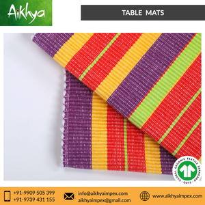 Rectangle Shape 100% Cotton Machine Washable Material Wedding Decorations Table Mats - Product Image 3