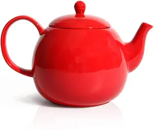 Large Porcelain Teapot Kinds Color Home Ceramic Teapot Modern Ceramic Teapot with Infuser
