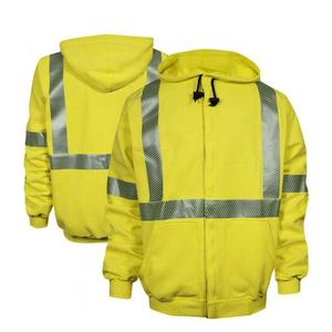 Sweat-shirt de sécurité réfléchissant pour hommes, haut en molleton chaud, haute visibilité, sweat à capuche 100% Polyester, vente en gros - Product Image 1