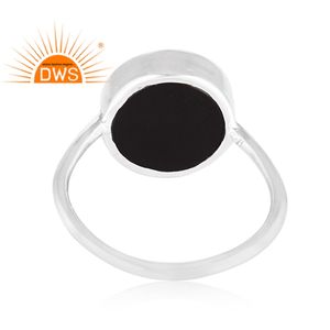 Vente en gros de bijoux en argent sterling 925, pierre précieuse noire, anneau personnalisé, vente en gros - Product Image 4