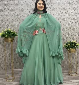 Último estilo indio bordado pesado Vestido de estilo completo para damas Vestido largo de fiesta con precio Dupatta - Product Image 1