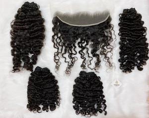 Venta al por mayor en precio de fábrica en birmano rizado vendedor de cabello humano sin procesar cabello crudo - Product Image 5