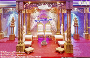 Nuevo Mandap de Madera para Bodas Estilo Abierto, Mandap de Madera para Bodas Estilo Abierto en el Reino Unido, Mandap de Madera Artesanal para Bodas Indias, Nueva York - Product Image 3