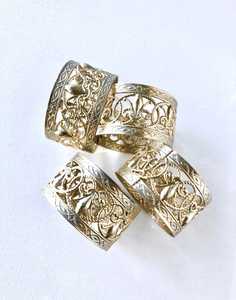 Rond de serviette de sculpture sur bois de mangue de haute qualité caractéristique stockée pour la décoration de Table de mariage de fête pour la cuisine Restaurants hôtels - Product Image 2