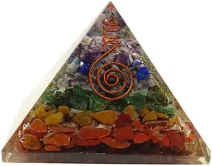 Orgon pyramide Multis tone Reiki Heil kristall Energie erzeuger Reiki Chakra Balancing Therapy