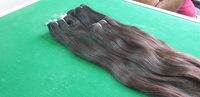 Extensions de queue de cheval vierges de haute qualité pour femmes, cheveux humains indiens de temple de qualité Remy, lisses et soyeux, ondulés, double trame, fabriquées à la machine