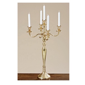 Decorative Metal Candelabras Made With Aluminum Casting Hot Selling Luxury Design Metal Gold Handmade Candelabra - Product Image 5