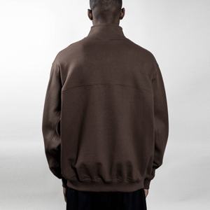 Sweatshirts personnalisés 100% coton de haute qualité pour hommes pull oversize 1/4 Zip Half Zip Neck Quarter Fashion Crewneck Plain Winter - Product Image 3