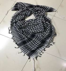 100% Cotton Canvas Ethnic Arab Scarf for Summer-Lightweight Breathable Shawl Skin-Friendly Warm Weather Use - Product Image 1