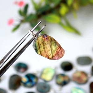 Rosa diamante Cruz colgante labradorita pendientes mariposa alfabeto curación piedra preciosa joyería al por mayor piedra preciosa azul Natural - Product Image 3