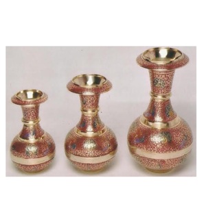 Florero de Metal de alta calidad, conjunto de tres jarrones de decoración para el hogar, India - Product Image 5