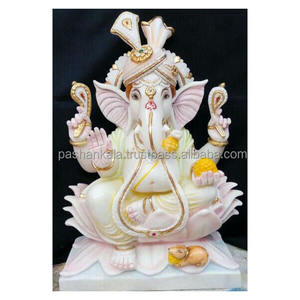 Estatua de Ganesha de mármol para adoración del hinduismo - Product Image 1