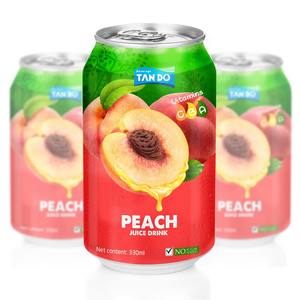Boisson en canette en aluminium de 330 ml fabriquée au Vietnam, OEM, boisson gazeuse avec jus de pêche sucré aromatisé, goût asiatique - Product Image 6
