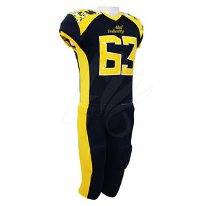 Nuevo Modelo de Uniforme de Fútbol Americano Personalizado, Transpirable, Estampado, de Manga Corta, Talla Grande, para Adultos, Económico, 100% Poliéster - Product Image 6