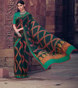 Ropa informal de algodón para mujer, diseño de Saras con estampado de seda, precio al por mayor - Product Image 5