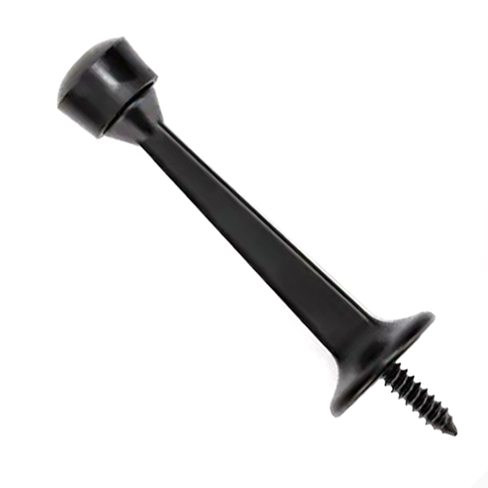 Жесткая дверная пробка с резиновым бампером, литой под давлением, черная дверная пробка