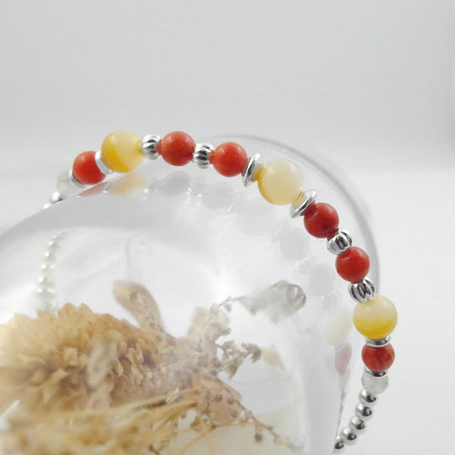 Orange, yellow, white, silver