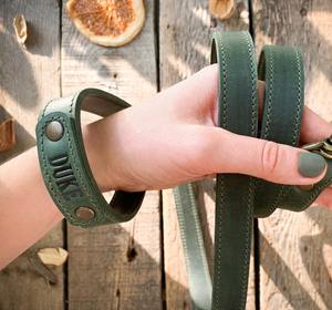 Personalized Pet <b>Leash</b> Engraving <b>Dog</b> <b>Leash</b> Custom <b>Dog</b> Accessories Pet Supplies <b>Dog</b> Lead <b>Dog</b> Friendly Wedding <b>Leash</b> Monogram Leat - Product Image 1