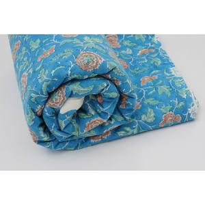 Tela acolchada de algodón 100% azul marino Floral a medida para decoración del hogar cortinas cubiertas juguetes para niños máscaras inspiradas en el diseño indio - Product Image 5