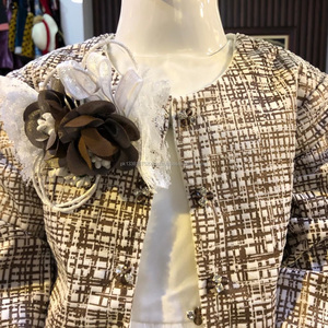 Belles robes d'hiver long manteau d'hiver avec robe à froufrous fantaisie et sac à main fantaisie nouveau design déguisement - Product Image 3