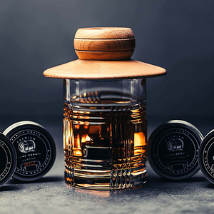 Bouteille à whisky en verre rustique avec couvercle en bois, kit d'infusion de cocktail haut de gamme - Product Image 5