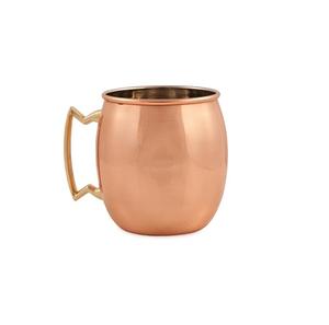 Tasse de forme ronde de qualité supérieure Tasse de mule de Moscou martelée en cuivre de créateur avec poignée en laiton pour un usage domestique - Product Image 5