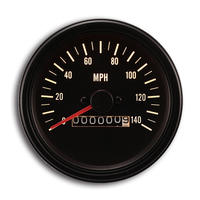 Speedometer Mekanik 85mm Warna Hitam dengan Odometer untuk Mobil