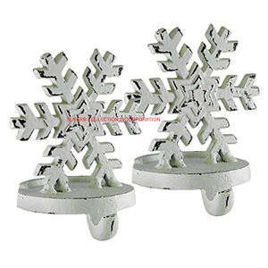 Snowflake <b>Stocking</b> Holder Cheap Price Multi Color Felt and Socks - Product Image 1