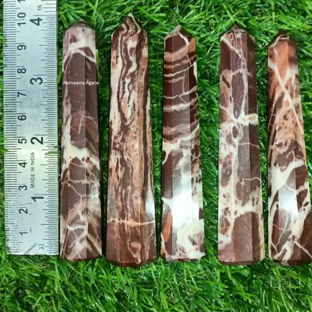 Migliore qualità di cristallo naturale di cioccolato diaspro quarzo pietra preziosa torre punto obelisco cristalli all'ingrosso obelisco per la vendita