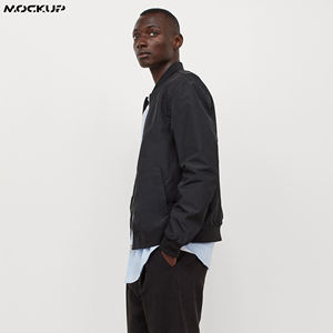 Veste bomber pour homme avec logo personnalisé, veste de baseball en satin d'hiver, broderie OEM, vente en gros, poignets côtelés légers - Product Image 2