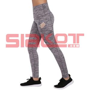 Mallas deportivas de poliéster y LICRA para mujer, Leggings para gimnasio, color negro - Product Image 1