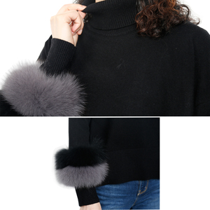 Fashion Design High Quality Wool Blend Women Winter Long Sleeve <strong>Turtle</strong> <strong>Neck</strong> <strong>Sweater</strong> - Product Image 6