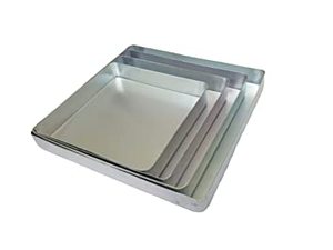 Antiqued Metal <b>Serving</b> Tray <b>Set</b> Modern 3 Different Sizes Shapes Home Restaurant Kitchen Accessories Decorative tray - Product Image 2