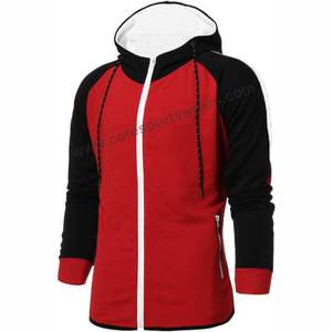 Conjunto de 2 piezas formado por Top y Pantalón deportivo para hombre, chándal con cremallera y capucha, longitud hasta la cintura, con cordón, tiras laterales de contraste, para gimnasio, 2022 - Product Image 4