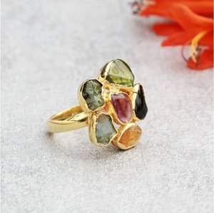 925เงินสเตอร์ลิงชุบทองหลายทัวร์มาลีนแหวนที่มีคุณภาพดีผู้ค้าส่งราคา - Product Image 6