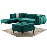 Mejor Precio, Sofá de Terciopelo Moderno de 2 Plazas, Estructura de Madera Maciza, Personalizable, Modular, Seccional, para Sala de Estar, Apartamento, Villa