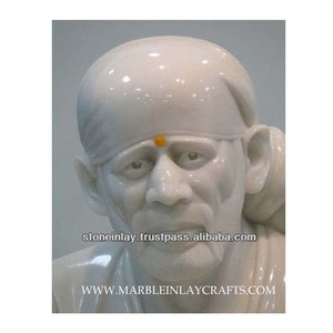 Beautiful Shining Marble Sai Nath Baba Statue - Product Image 1