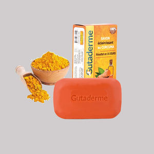 Gutaderme, venta al por mayor, jabón de baño de hierbas de cúrcuma Natural de lujo, Unisex para adultos, mujeres y hombres, blanqueamiento de piel sólida - Product Image 1