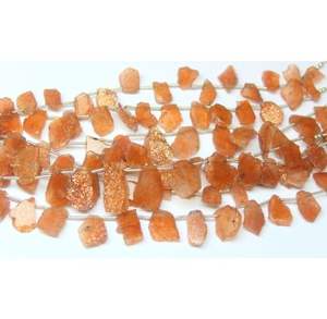 Cuentas ásperas de rebanada lisa de piedra solar natural 16X11MM aproximadamente 8 pulgadas joyería de piedra para pulseras para hacer 1 unidad de hebra - Product Image 3