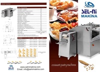 Machine de fabrication de croissants, machine de découpe et d'arrondi de croissants, machine de remplissage de croissants de chocolat, dispositif de préparation rempli